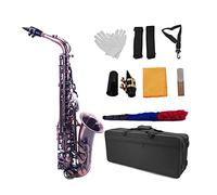 Eb Alto Saxophone Sax Vintage Green 802 Key Type Instrument With Carrying Case Reed Cleaning Brush Cloth (Color : AS-130AB)