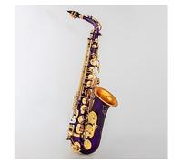 Eb Alto Saxophone Unique Matte Black/red/blue/purple Plated Carved Surface E Flat Sax Instrument With Case Saxophone for Student (Color : 04)