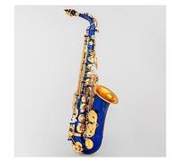 Eb Alto Saxophone Unique Matte Black/red/blue/purple Plated Carved Surface E Flat Sax Instrument With Case Saxophone for Student (Color : 03)