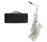 Eb Saxophone Alto Set E-flat Woodwind Instrument Silver Keys With Carrying Case Mouthpiece Cleaning Brush Beginner Saxophone