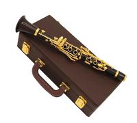 Eb Tone 18 Keys Clarinet Ebony Body Clarinet Gold Plated Key E Flat Clarinet With Hard Case Clarinet for Beginner