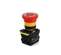 EB2M-C-01ZS Mushroom Cap Emergency Stop Rotary Switch 22mm Waterproof 10A Current Self-locking Button With lamp 10A AC 660V IDGTTLDF(EB2M-C-01ZS A,380V)