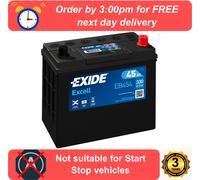 EB454 Exide Excell Car Battery W044SE 053 Type Toyota Yaris 1.0 (2005-2012)