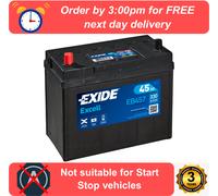 EB457 EXIDE Excell Car Battery 155 Type Honda Civic 1.4 i-VTEC MK 9 (2012-2017)
