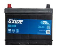 069 Car Battery Exide EB705 12V 70Ah 540CCA - Varta E24 Equivalent