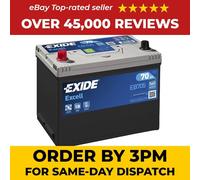 EB705 Exide Excell 70Ah 540CCA 12v Type 031 072 Car Battery 3 Year Warranty