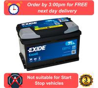 EB712 EXIDE Excell Car Battery 100 Type Renault Clio 1.5 dCi 86 MK 3 Phase 2