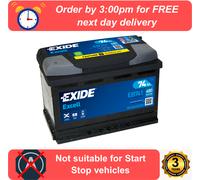 EB741 EXIDE Excell Car Battery 096R Type Chrysler Voyager 2.4 (2001-2008)