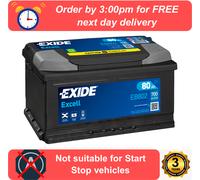 EB802 EXIDE Excell Car Battery 110 Type Ford C-MAX 2.0 TDCi 110 (2007-2011)