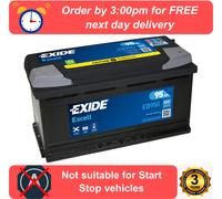 EB950 EXIDE Excell Car Battery 019 Type Vauxhall Movano 2.3 CDTI X62 (2014-2022)