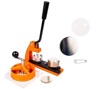 eBadges 38mm Badge Maker Kit with 250 Badge Button Blanks | Metal Button Press, Badge Machine with Circle Cutter | Interchangeable Dies 25, 38, 45, 77mm | DIY Crafts & Custom Designs