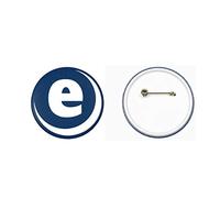 ebadges 58mm Badge Component Set of 250 - Plastic Round Button Blanks with pin Backs | DIY pins for Badges | Compatible with ebadges Badge Maker Machine