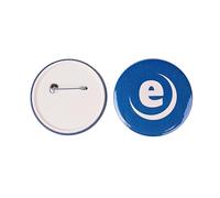 ebadges 77mm Badge Component Set of 250 - Plastic Round Button Blanks with pin Backs | DIY pins for Badges | Compatible with ebadges Badge Maker Machine