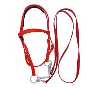 Ebadstall and reins, reins for horse bridle floided rope headstall adjustable, wiring harness ranch rope, safety pure animal bridge for stable driving, supplies