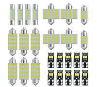 EBAIFUN 26-Pack 6000K White 12V DE3175 6411 T10 2825 6612F 6615F 31mm 41mm LED bulb Kit for Car Truck Interior Map Dome Vanity Mirror Sun Visor Light Cargo Trunk Door Courtesy License Plate Light