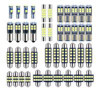 EBAIFUN 42-Pack White 12V DE3175 6418 6411 T10 2825 BA9S 64111 T5 74 6612F 6615F 31mm 36mm 41mm LED bulb Kit for Car Truck Interior Map Dome Vanity Mirror Trunk Door Courtesy License Plate Light