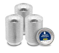 ebake Foil Pie Dishes - 300 Pack Individual Pie Tins - 12cm x 4cm Aluminium Foil Pie Cases - Disposable Foil Pie Tins for Roasting and Desserts