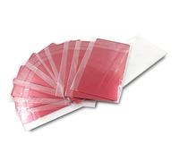 ebamaz Anodized Aluminium Laser Engraved Mount Metal Plate Etching Sheets 100X50X0.5mm Round Corner with Adhesive (Red,Blank,10PCS)