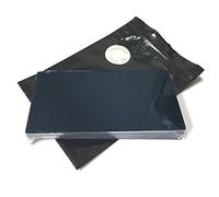 Ebamaz Anodized Aluminium Mount Metal Plate Etching Sheets 100X50X0.5mm Round Corner with Adhesive for Laser Engrave (Blank, Black 10PCS)