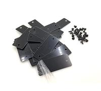 Ebamaz Anodized Aluminum Lable Tags Blanks 2X0.8X0.02 inch 24 Gauge Nameplate Round Corners Metal Plate Pack of 25pcs (2 Drill Holes, No Adhesive)