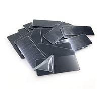 Ebamaz Anodized Aluminum Lable Tags Blanks 2X0.8X0.02 inch 24 Gauge Nameplate Round Corners Metal Plate Pack of 25pcs (No Drill Holes, with Adhesive)