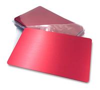 ebamaz Metal Business Cards Anodized Aluminum Plate Plaque DIY Gift Lable Tag 86X54X0.8mm (Red, 10PCS, Blank)