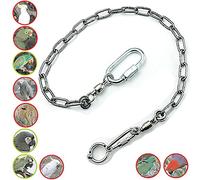 ebamaz Parrot Foot Chain for Small Medium Large Birds Stainless Steel Anklet Ring for Pet Training (NO.12 (11.5mm))