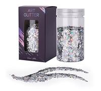 EBANKU 3.5 Oz 100g Chunky Glitter, Moon Shape Confetti Sequin Glitters Resin Sparkle Chunky Sequins for Make Up, Body, Face, Slime, Resin Craft, Tumblers, Party Decor