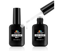 EBANKU 6 in 1 Super Strong Nail Glue for Press on, 20ml Lamp Curing Needed Solid Soak Off Glue, Easy Application Durable & Long-Lasting UV Lamp Needed 2Pcs