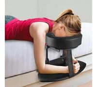 EBANKU Aluminum Face Space Holder with Sponge Hanging Arm Rest for Massage Table, Universal Adjustable Headrest Bed face Cradle for Massage Table-Black