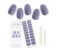 EBANKU Cured Gel Nail Strips, Gel Nail Strips Long Lasting Waterproof Real Nail Polish Strips Wraps Stickers with Cuticle Stick, Nail File, Nail Wipes & Sealing DIY Gel Nail Strips (BSS-0042)