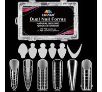 EBANKU Dual Forms System 288PCS Clear Full Cover Mold Tips 72PCS Forms Stickers for Nail Art Salon Design (6 Styles)