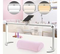EBANKU Foldable Nail Tech Lamp for Desk, 5 Modes 4000K-6000K Dimmable LED Manicure Lamp, Desk Light for Nail Tech, Handwork(White)
