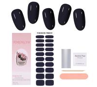 EBANKU Gel Nail Strips, Long Lasting Waterproof Real Nail Polish Wraps Stickers with Cuticle Stick Nail File Wipes & Sealing (UV/LED Lamp Requirement)