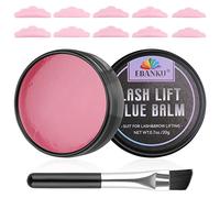 EBANKU Lash Lift Glue Balm, Eyelash Glue Balm 2 in 1 Eyelash Lifting Adhesive with Eyelash Eyebrow Perm Silicone Pads, Curling and Nourishing for Lash Perm EyeBrow Lamination Gel