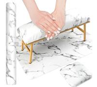 EBANKU Nail Art Hand Pillow,Microfiber Leather Hand,Big Arm Rest for Nails Cushion, Arm Rest Holder Pad Hand Holder Manicure Pillow Arm Rest Cushion for Nail Art Salon Home(Marble)