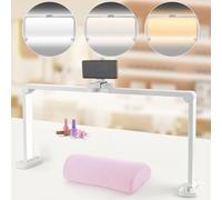 EBANKU Nail Tech Lamp for Desk, Foldable 7 Modes 3200K-5600K Dimmable LED Manicure Lamp, Desk Light for Nail Tech, Lash Eyelash Extension,
