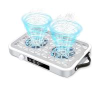 EBANKU Professional Nail Dust Collector, 1600PA Portable Nail Dust Extractor, 10 Speeds, Disposable Filters(30 Pcs), Modern, Lightweight Dust Collector for Acrylic Nail Polishing, Salon & Home