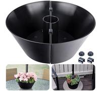 EBaokuup Umbrella Planters - Half Circle Planter Pots with Umbrella Hole - Flower Planters Pots Container for Indoor Outdoor Garden Home Plants (1 PCS)