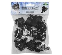Ebb and Flow Hydroponics Control System Parts, 1/2” Fill Drain, 10 Pack, Flood and Drain Irrigation Kit, Tools and Fittings, 388050