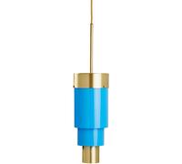 EBB & FLOW - A-spire Pendant, Brass / Opal Blue - Brass
