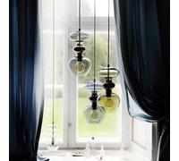EBB & FLOW Futura M pendant light, brown, glass, Ø 18 cm, E27