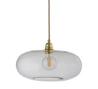 EBB & FLOW Horizon ceiling lamp Ø 36 cm clear + gold-coloured cord