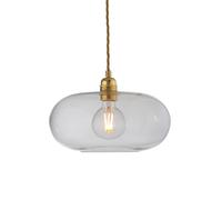 EBB & FLOW Horizon pendant light, clear, glass, Ø 29 cm