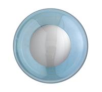 EBB & FLOW Horizon Surface wall light, blue, glass, Ø 21 cm
