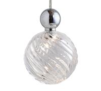 EBB & FLOW Uva L Hanging Ball silver clear swirl