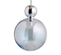 EBB & FLOW Uva L hanging light, ball silver, topaz