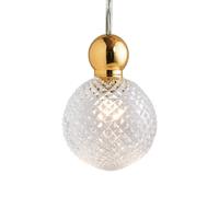 EBB & FLOW Uva M Hanging Ball, gold, clear, mini, check
