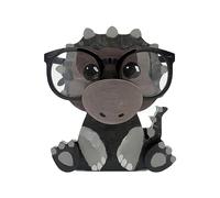 EBbels Pet Eyeglass Holder, Wooden Pet Glasses Holder Stand, Creative Handmade Animal Shape Glasses Stand Rack for Home Office Desk Decor Accessories (Dinosaur)