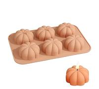 EBbels Silicone Pumpkin Mold, 6 Cavity Thanksgiving Fall Theme Baking Mould, Autumn Candy Molds, Cake Decoration Mould for DIY Cakes, Ice Cream, Soap, Sugar Crafts, Muffin (2)
